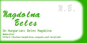 magdolna beles business card